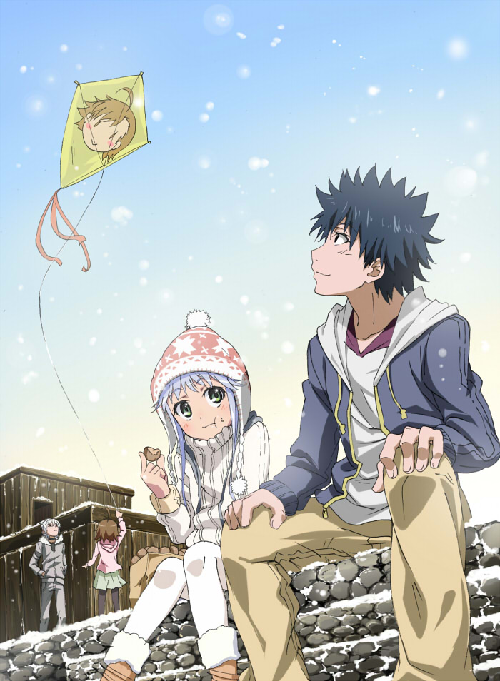 kamijou touma, accelerator, index, and last order (toaru majutsu no index) drawn by delf