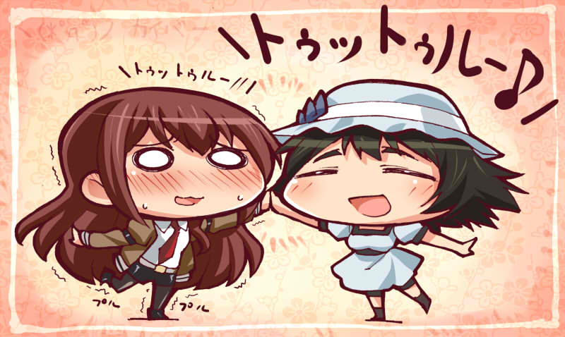 makise kurisu and shiina mayuri (steins;gate) drawn by sakino_shingetsu