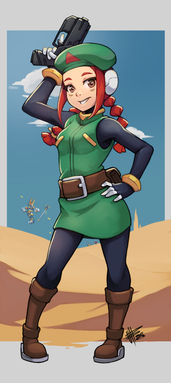 zero, zero(z), unnamed female soldier, and anubis necromancess (mega man and 2 more) drawn by mateus_upd
