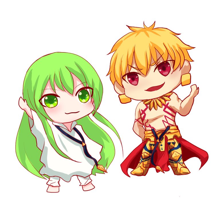 gilgamesh and enkidu (fate and 1 more) drawn by rokki_hero