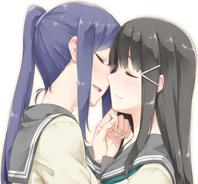 matsuura kanan and kurosawa dia (love live! and 1 more) drawn by sakuraba_yuuki