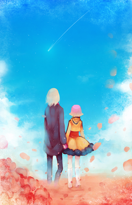 yunoha thrul and jin musou (aquarion and 1 more) drawn by ichinose_(sorario)