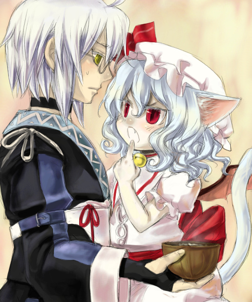 remilia scarlet and morichika rinnosuke (touhou) drawn by ono_mochiko