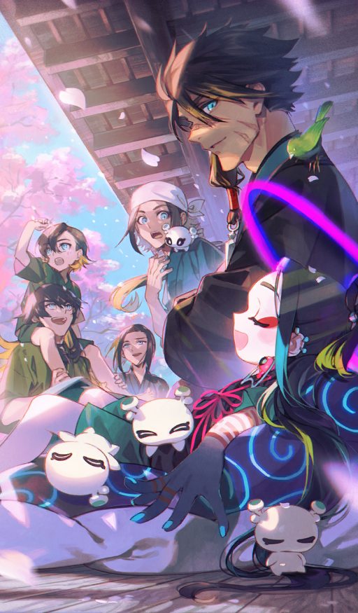con, taisui xingjun, huang feihu, huang tianhua, huang tianjue, and 2 more (fate and 1 more) drawn by taa_(acid)