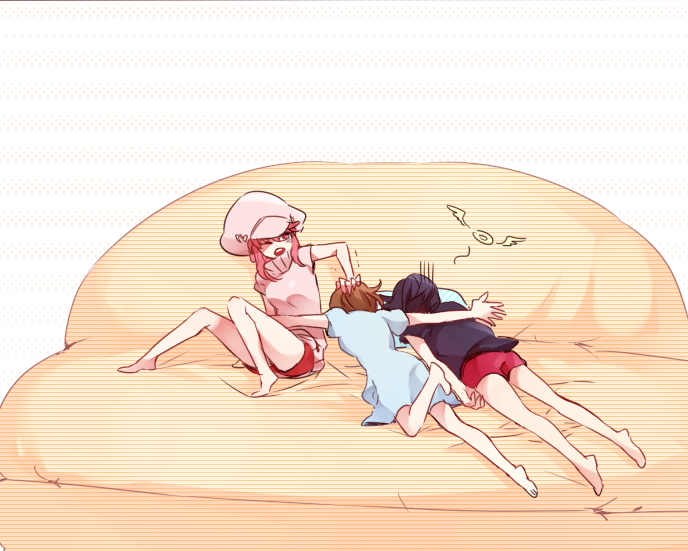 matoi ryuuko, mankanshoku mako, and jakuzure nonon (kill la kill) drawn by chim