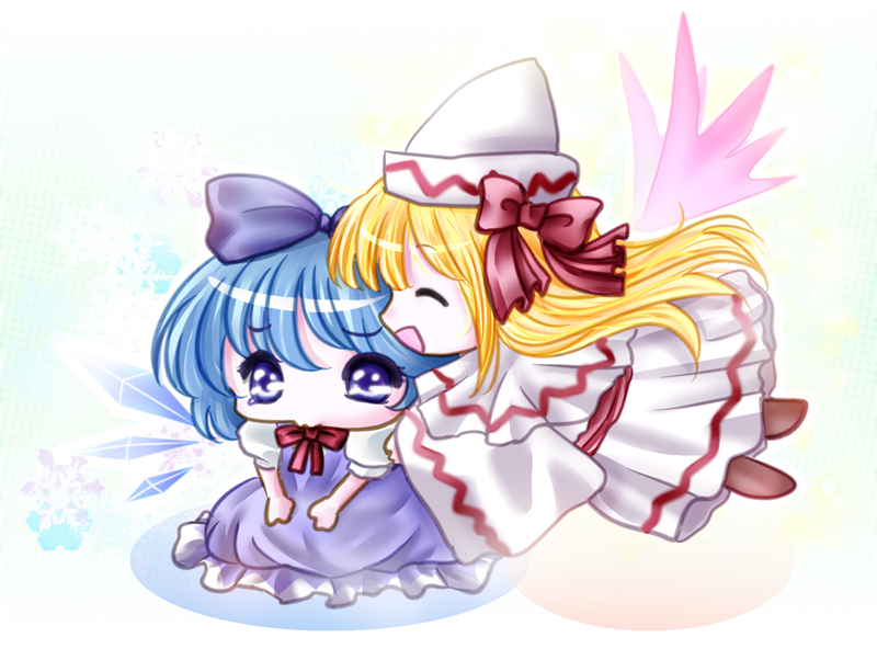 cirno and lily white (touhou) drawn by tsukiori_sasa