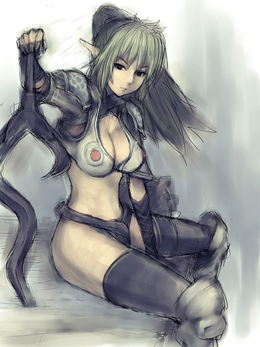 echidna and veteran mercenary echidna (queen's blade) drawn by fumio_(rsqkr)