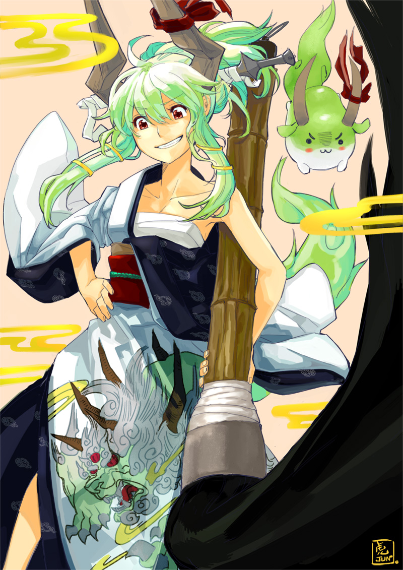 kamishirasawa keine and ex-keine (touhou) drawn by tora_jun