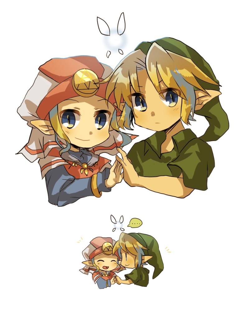 link, princess zelda, young link, navi, and young zelda (the legend of zelda and 1 more) drawn by tokuura
