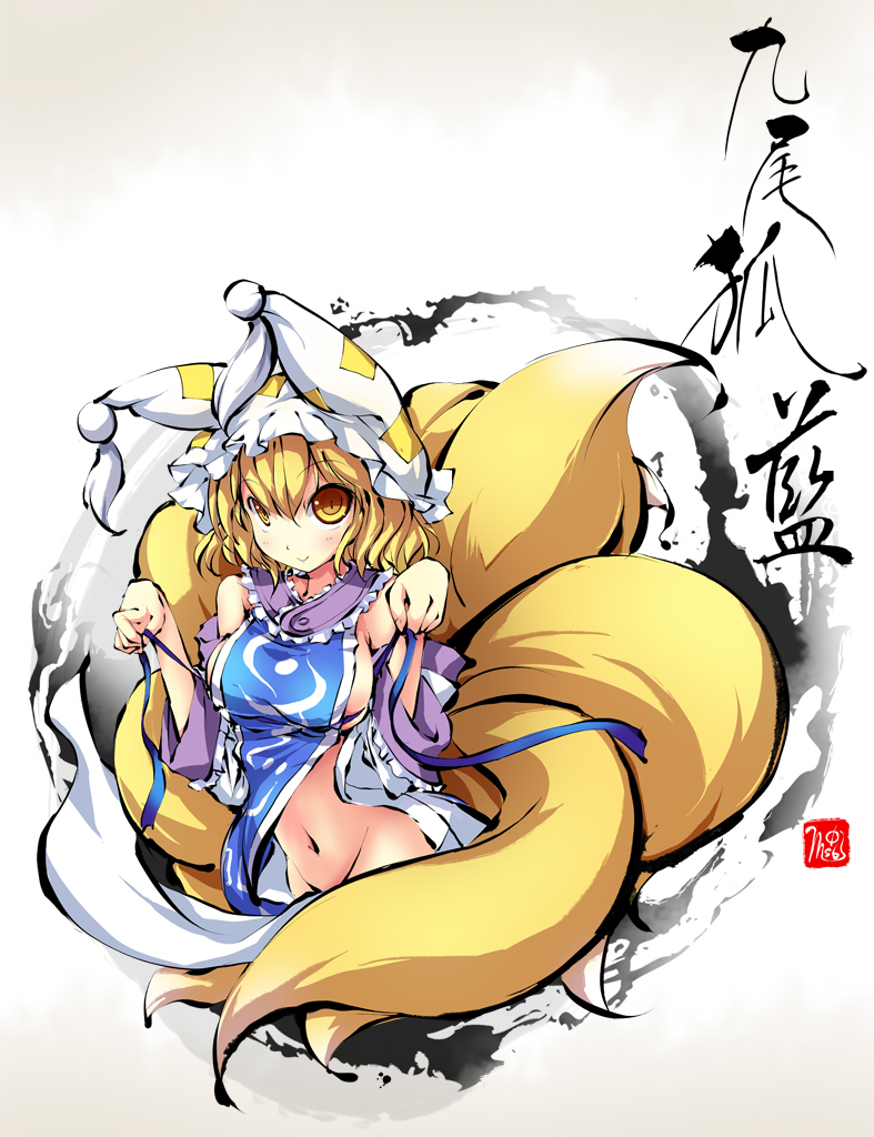 yakumo ran (touhou) drawn by ms06s