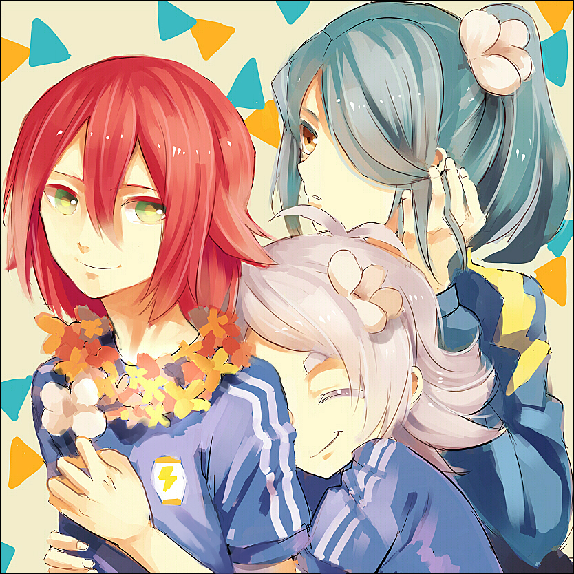 kazemaru ichirouta, kiyama hiroto, and fubuki shirou (inazuma eleven) drawn by junekun