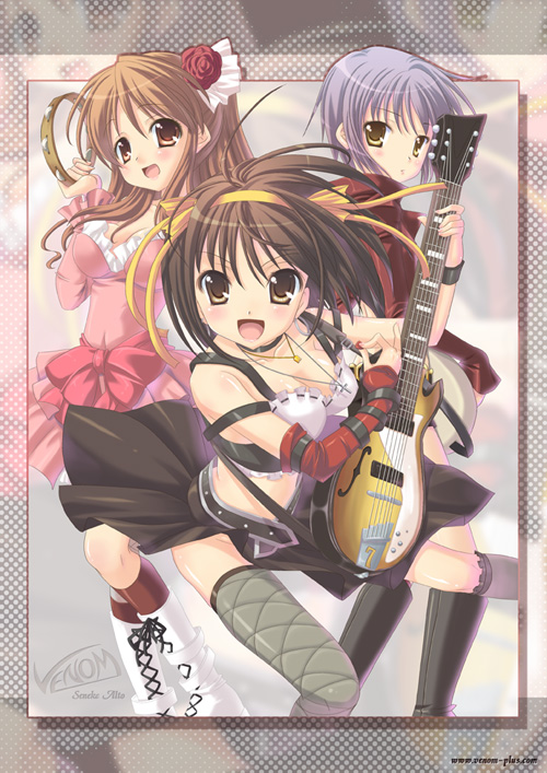 suzumiya haruhi, nagato yuki, and asahina mikuru (suzumiya haruhi no yuuutsu) drawn by alto_seneka