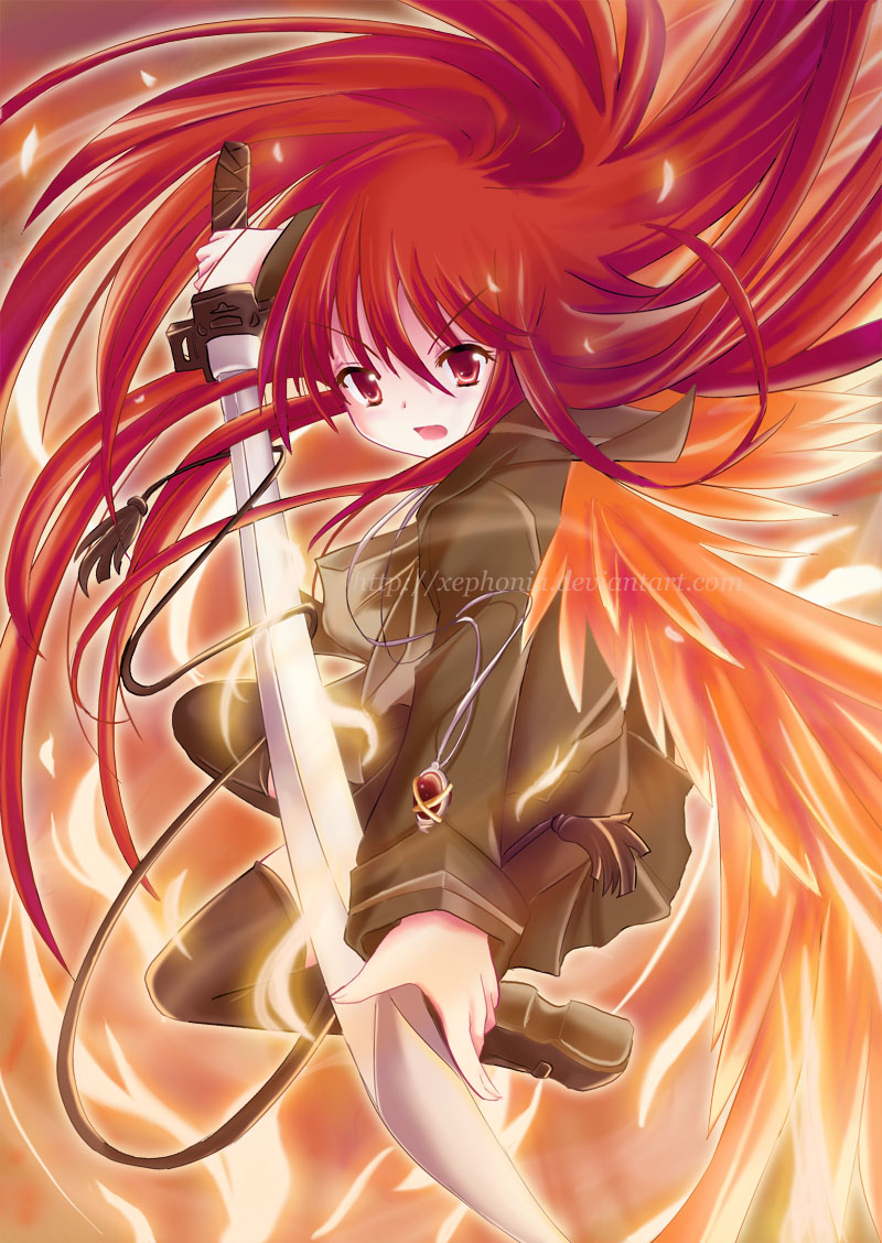 shana and alastor (shakugan no shana) drawn by xephonia