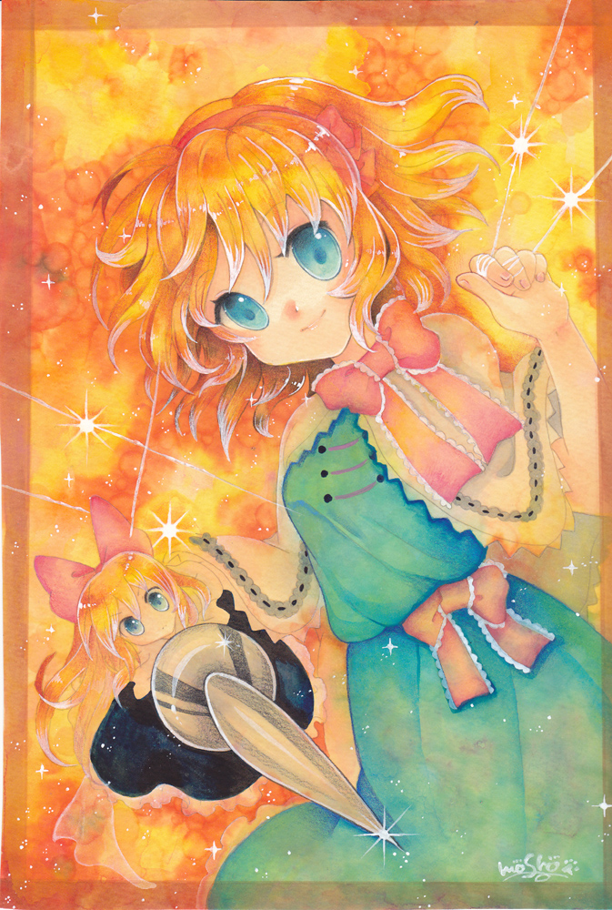 alice margatroid and shanghai doll (touhou) drawn by mosho