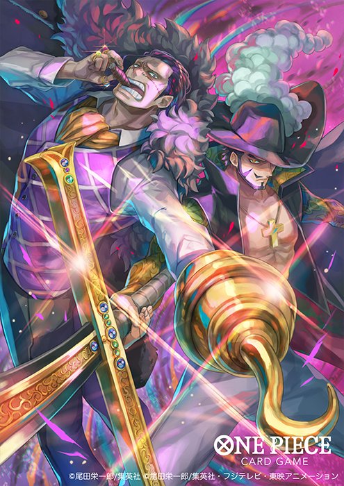 crocodile and dracule mihawk (one piece and 1 more) drawn by bisaiiiii