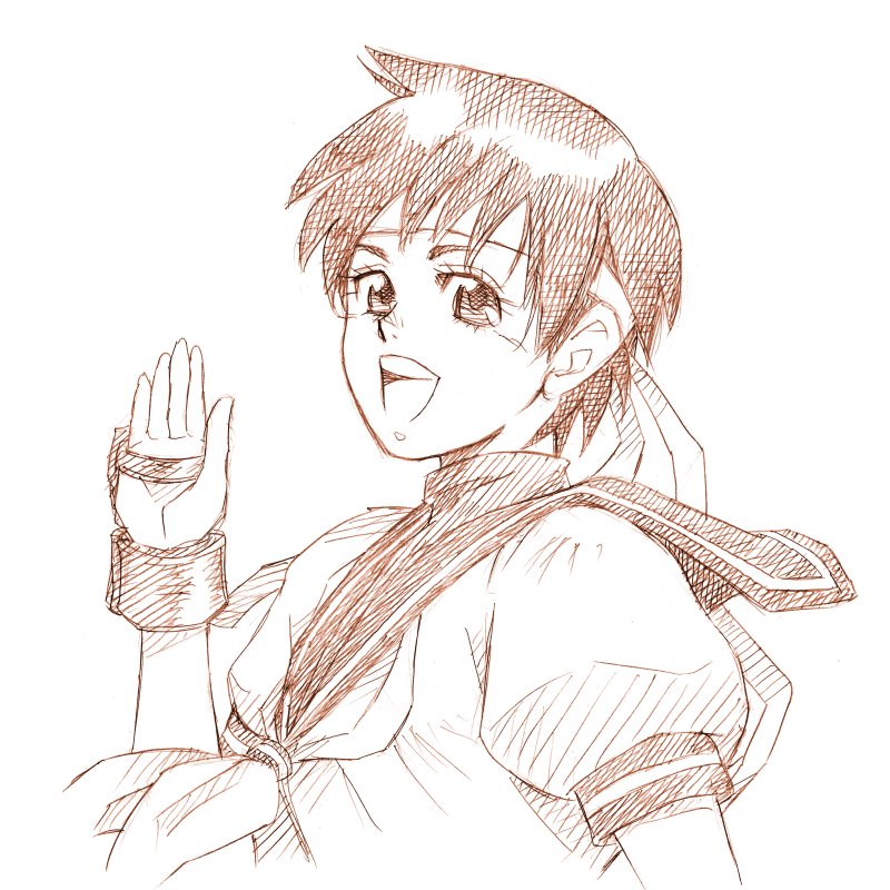 kasugano sakura (street fighter and 1 more) drawn by rakshasa_(artist)