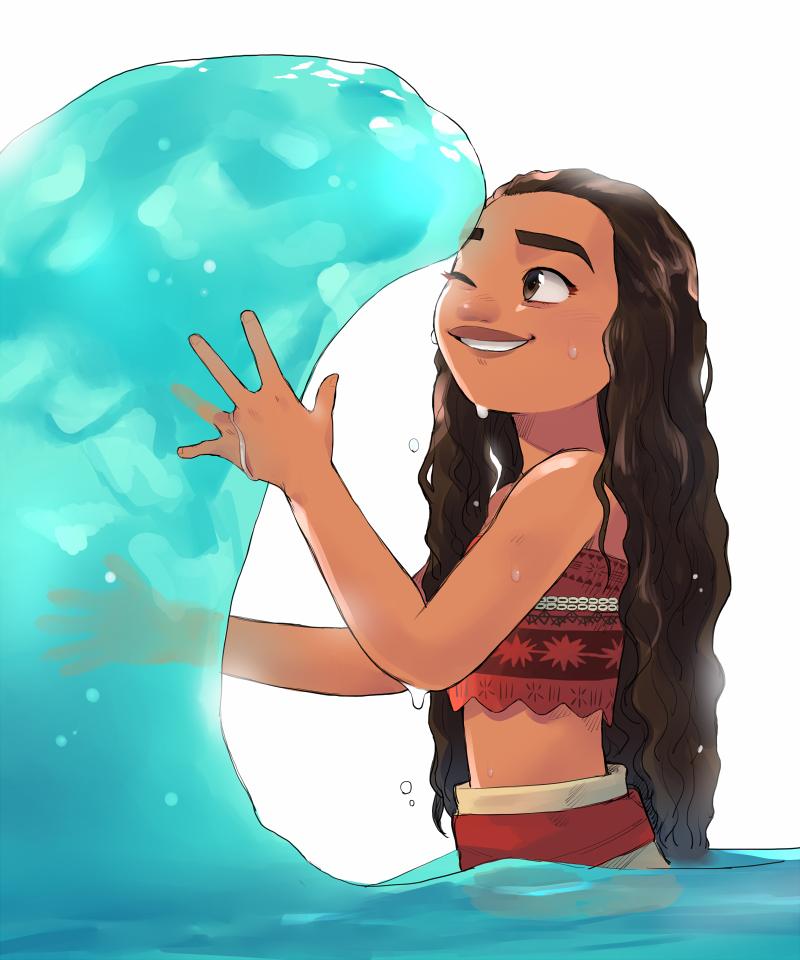 moana waialiki and ocean (moana) drawn by pano_(mohayayamai)