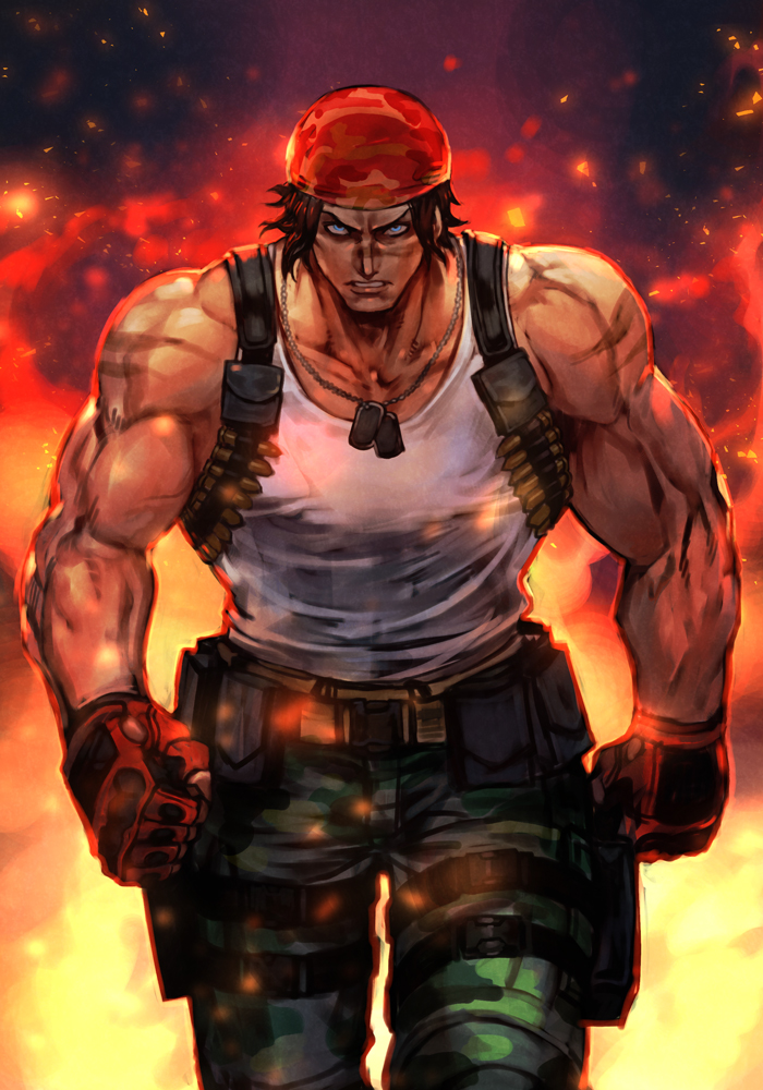 ralf jones (the king of fighters and 1 more) drawn by hungry_clicker