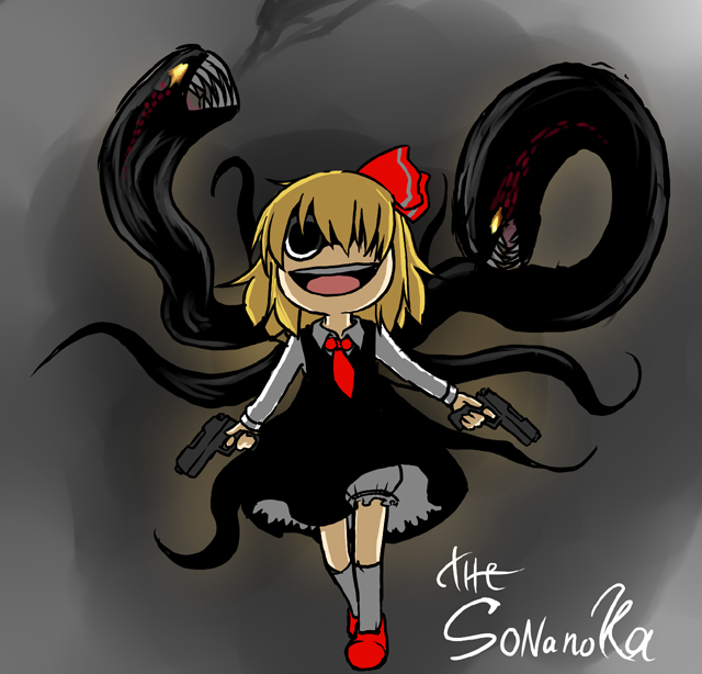rumia and the darkness (touhou and 1 more) drawn by kujira_lorant
