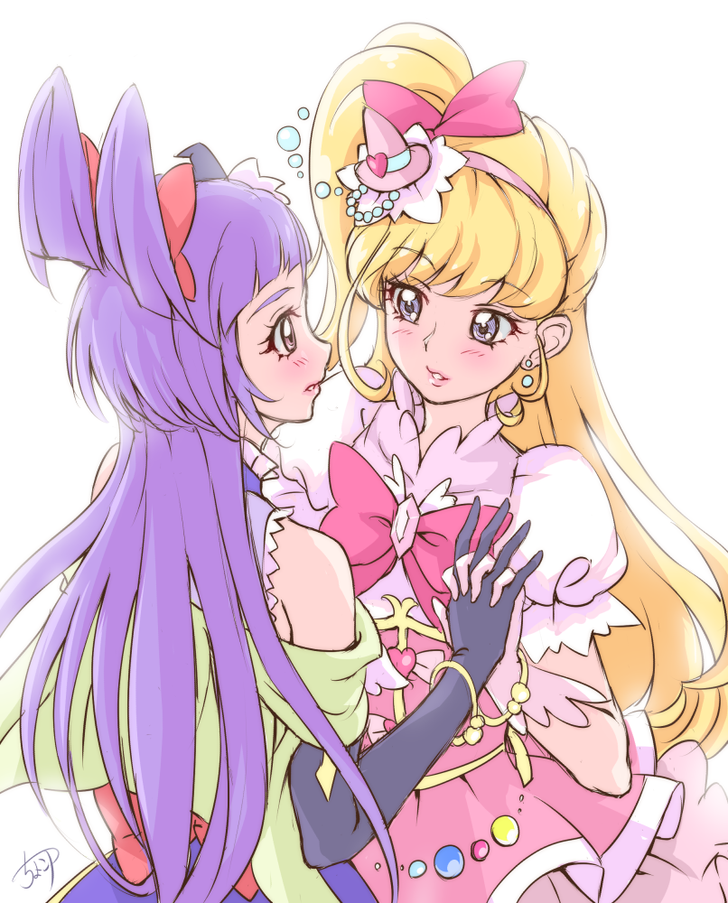 asahina mirai, izayoi liko, cure miracle, and cure magical (precure and 1 more) drawn by chocokin