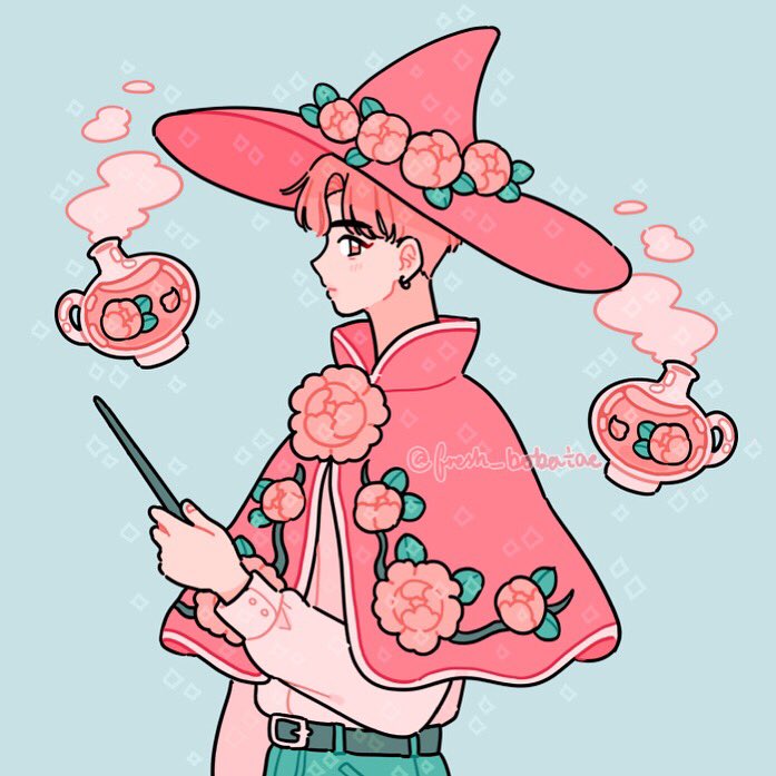 jimin (real life and 1 more) drawn by emily_kim