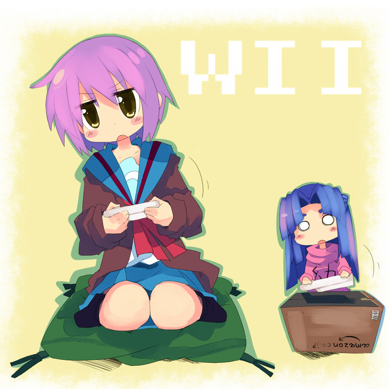 nagato yuki, asakura ryoko, and achakura (suzumiya haruhi no yuuutsu and 2 more) drawn by kanikama