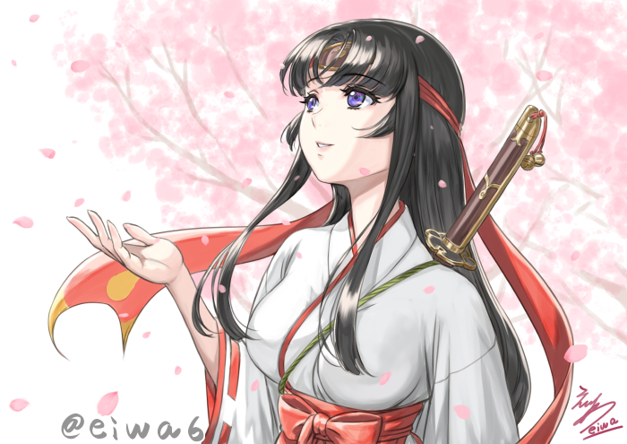 tomoe and musha miko tomoe (queen's blade) drawn by eiwa