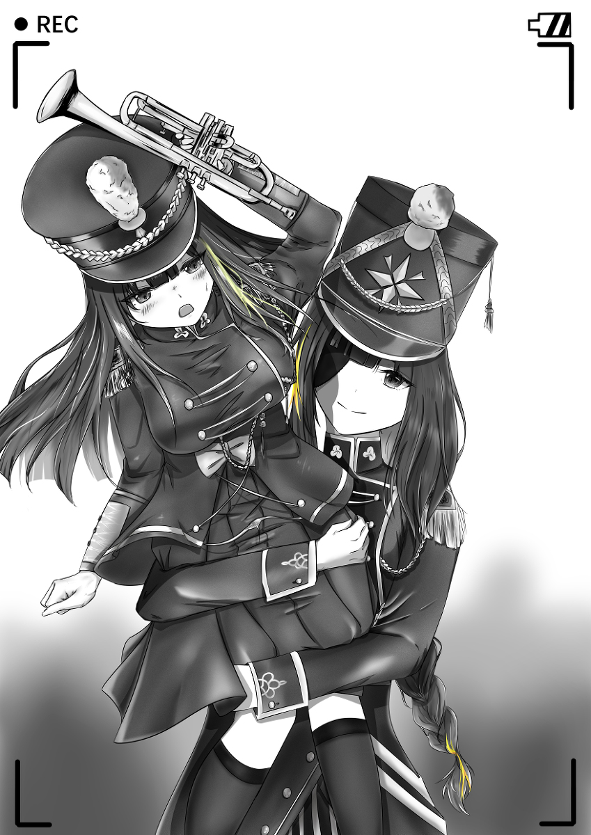 m4a1 and m16a1 (girls' frontline) drawn by hanako_(078)