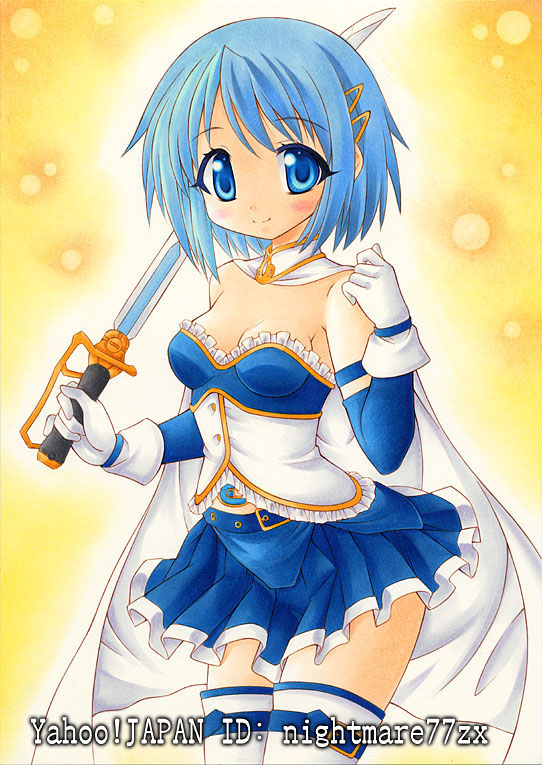 miki sayaka (mahou shoujo madoka magica) drawn by nightmare77zx