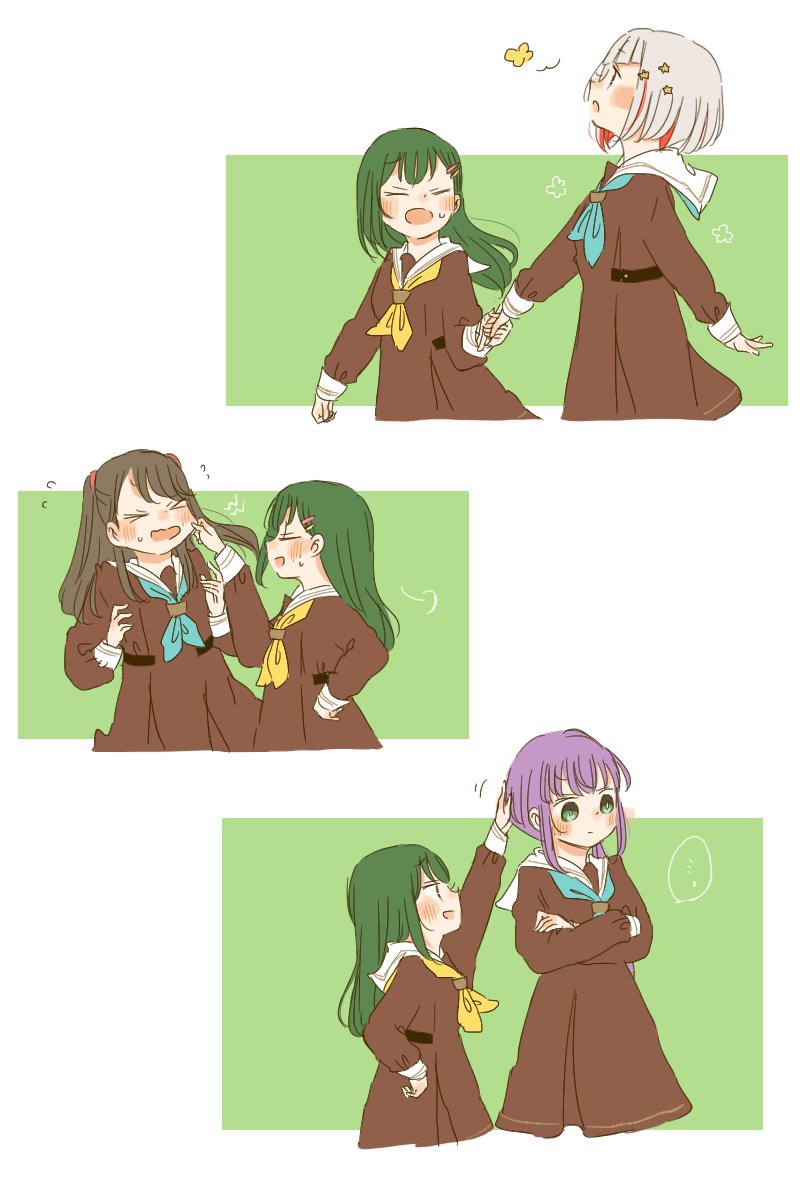 fujishima megumi, otomune kozue, yugiri tsuzuri, and ogami sachi (love live! and 1 more) drawn by kase_(ks_lys)