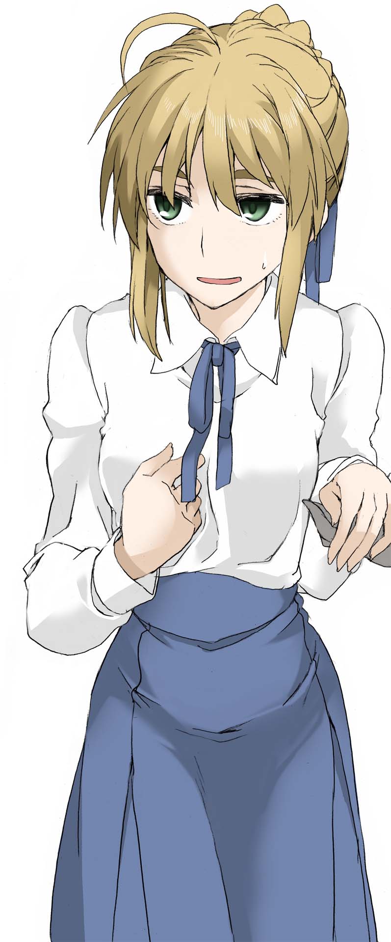 artoria pendragon and saber (fate and 1 more) drawn by elf_(stroll_in_the_woods)