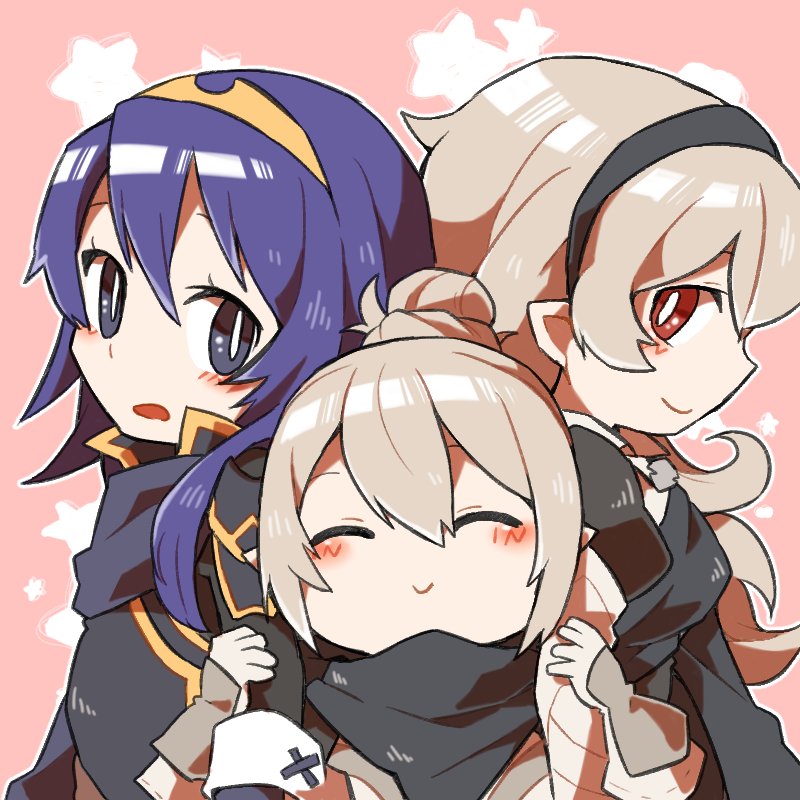 lucina, female corrin, and female kana (fire emblem and 2 more) drawn by shunrai