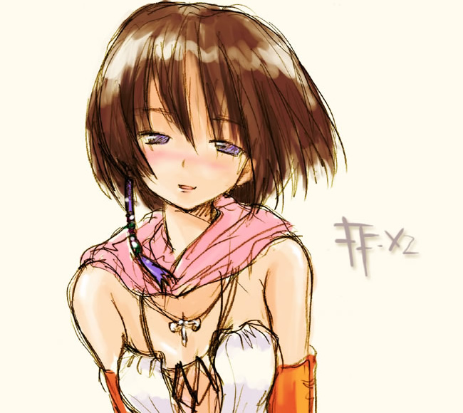 yuna and gunner (final fantasy and 2 more)