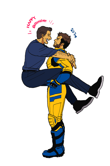 wolverine and hugh jackman (marvel and 5 more) drawn by obuchi_(nanakamado1)