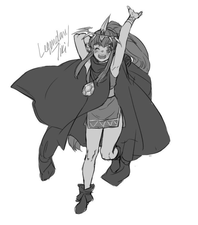 tiki (fire emblem and 2 more) drawn by krazehkai