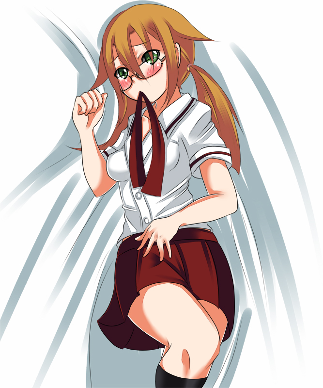 azuma satori (bamboo blade) drawn by johnny_funamushi