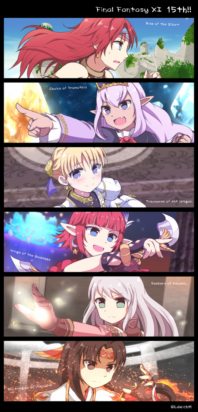 dancer, prishe, afumau, iroha, lilisette, and 2 more (final fantasy and 1 more) drawn by ntapopo
