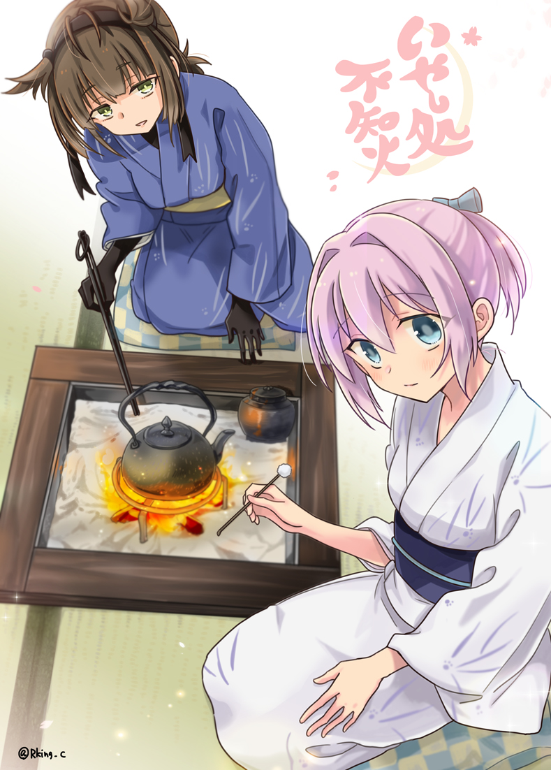 shiranui and hatsuzuki (kantai collection) drawn by r-king