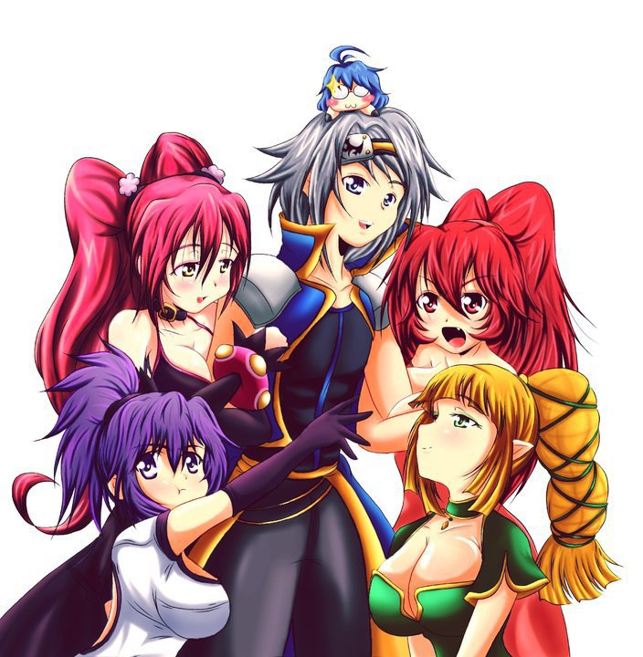 elesis sieghart, arme glenstid, lire, amy, lass, and 1 more (grand chase)