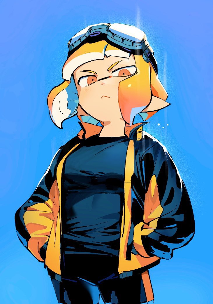 inkling player character and inkling girl (splatoon) drawn by sumi_ko888