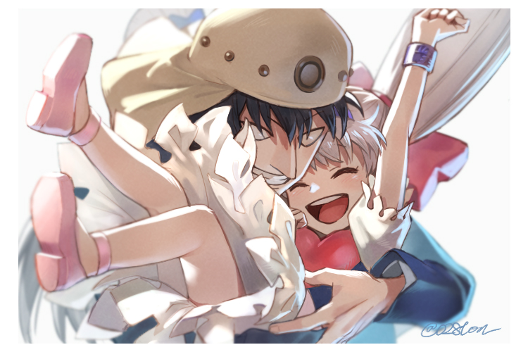 patie and ururu (konjiki no gash!!) drawn by otton