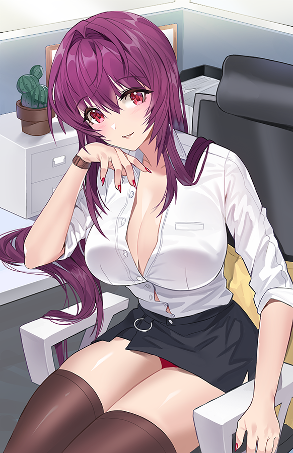 scathach (fate and 1 more) drawn by damda