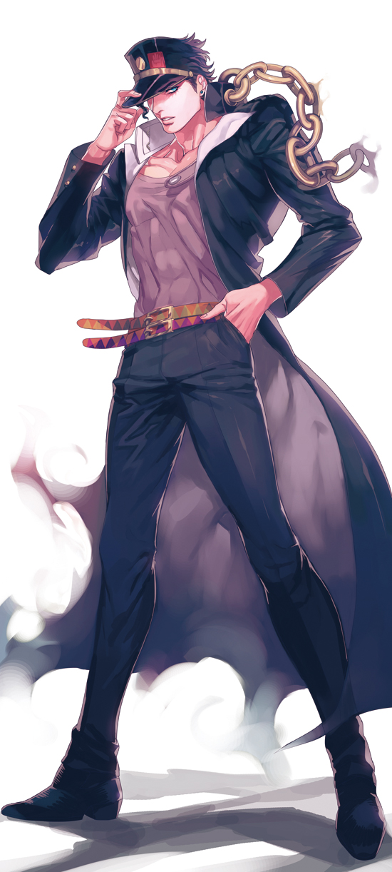 kujo jotaro (jojo no kimyou na bouken and 1 more) drawn by xenoc