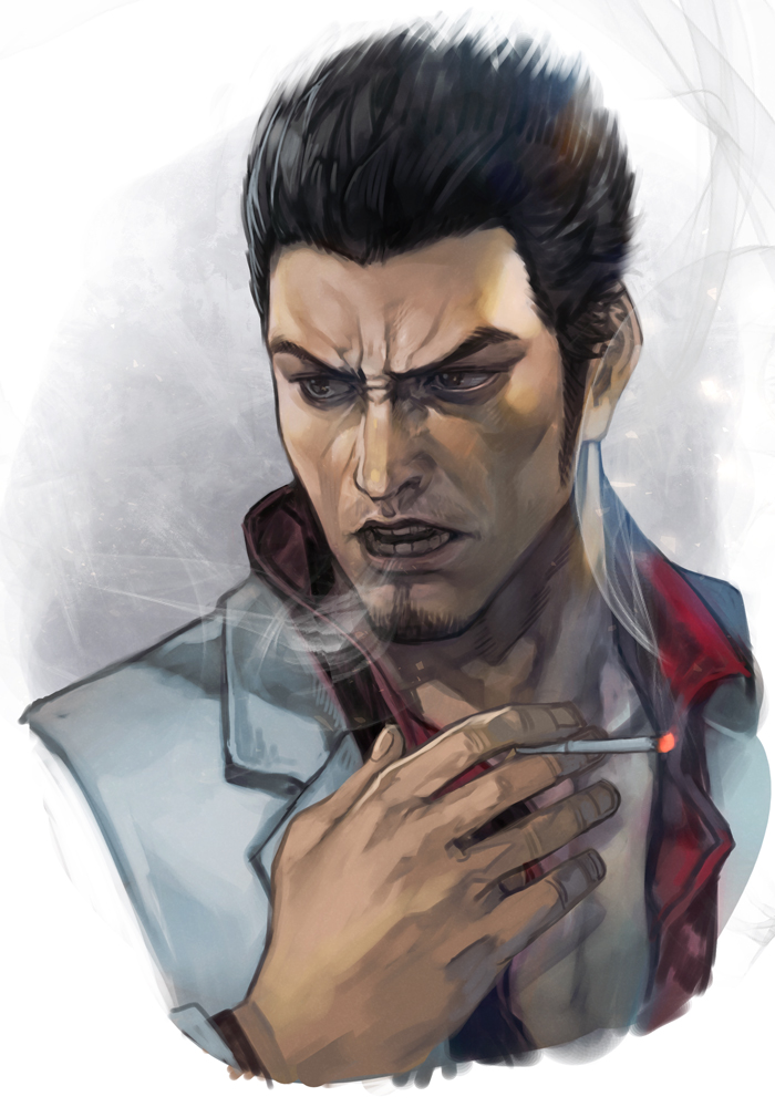 kiryu kazuma (ryuu ga gotoku) drawn by hungry_clicker