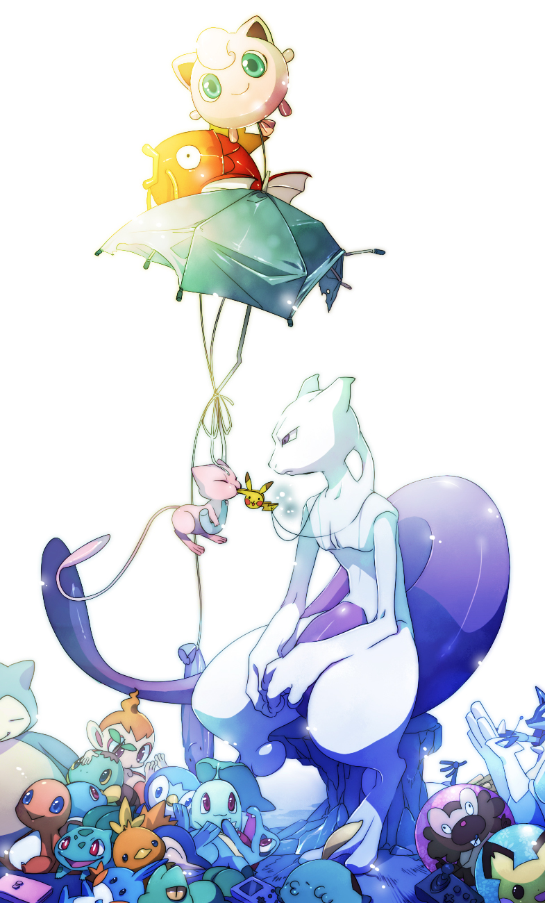pikachu, piplup, lucario, bulbasaur, jigglypuff, and 21 more (pokemon) drawn by akezu