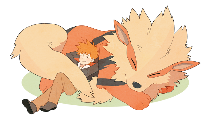 blue oak and arcanine (pokemon and 1 more) drawn by jaho