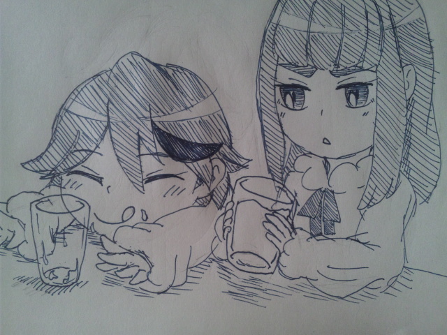 matoi ryuuko and kiryuuin satsuki (kill la kill) drawn by tsukutsuku26