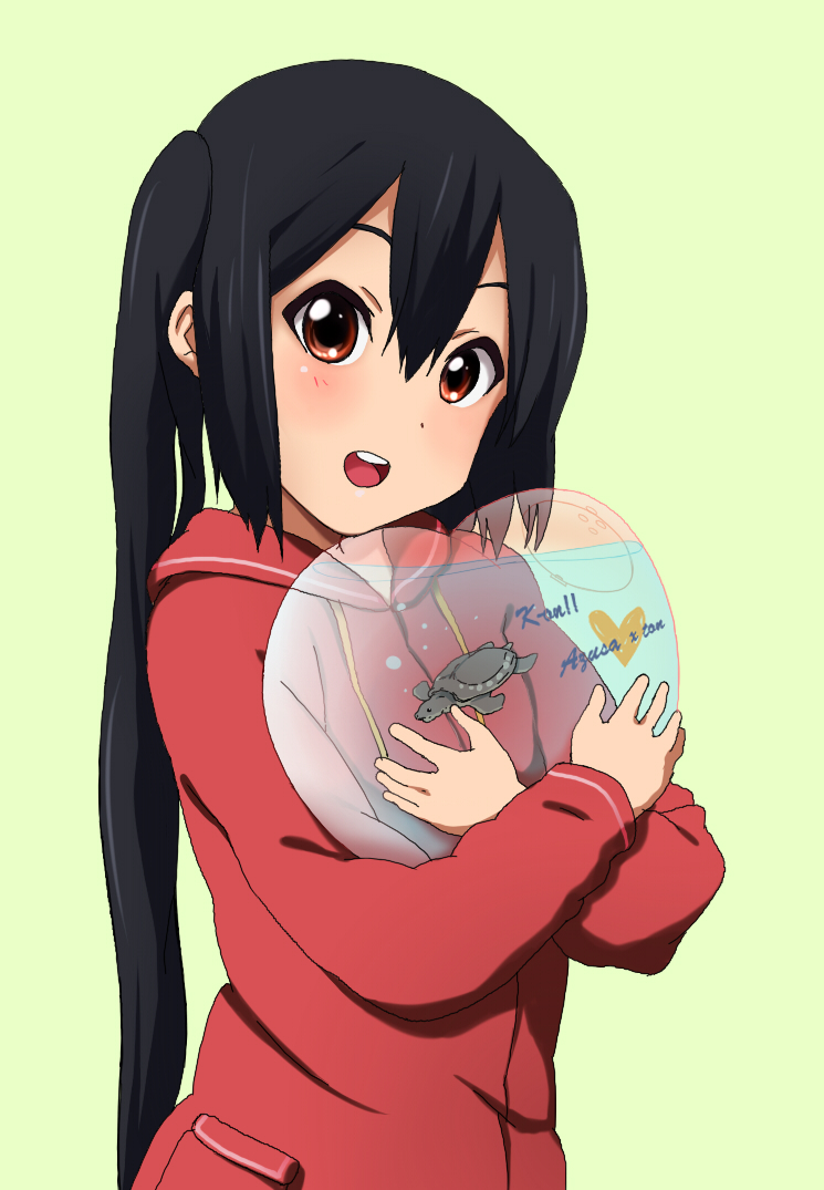 nakano azusa and ton-chan (k-on!) drawn by kanau