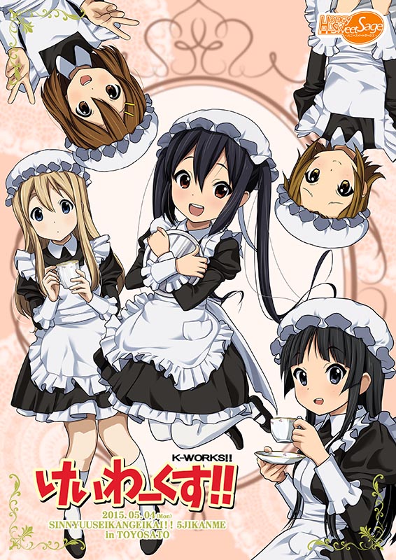 akiyama mio, nakano azusa, hirasawa yui, tainaka ritsu, and kotobuki tsumugi (k-on!) drawn by ryunnu