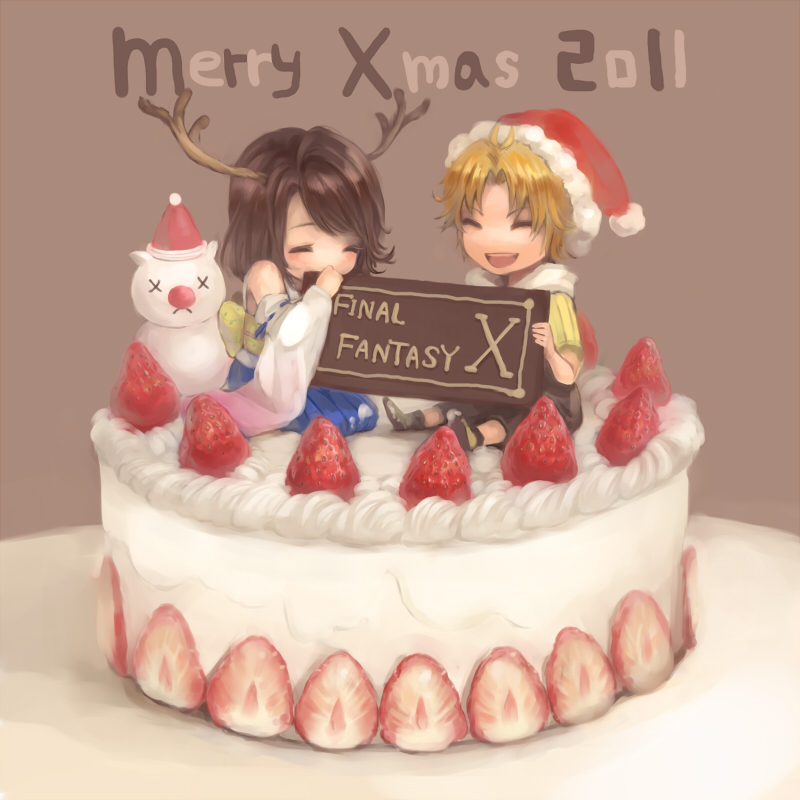 moogle, yuna, and tidus (final fantasy and 1 more) drawn by habbitrot